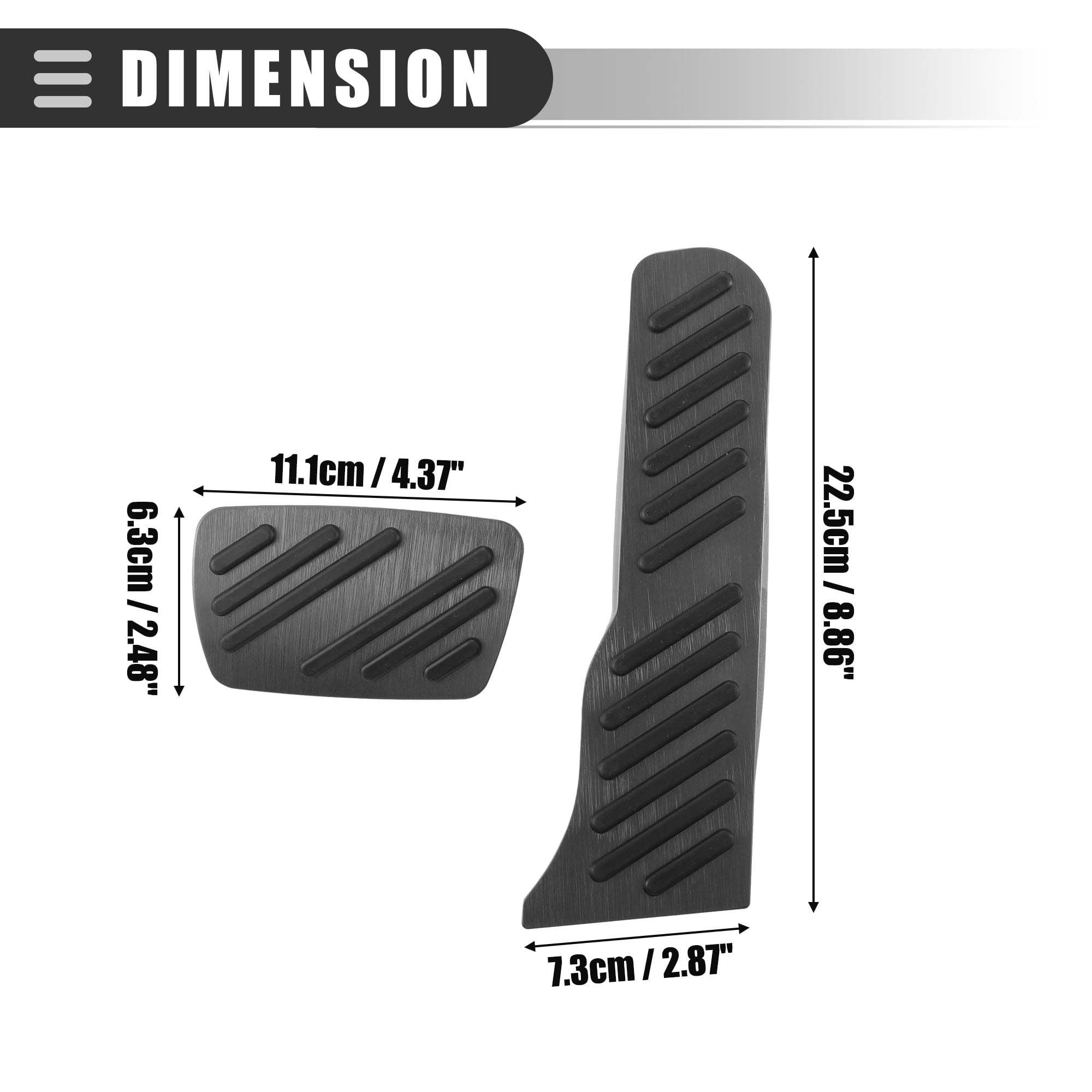 Unique Bargains Brake and Accelerator Pedal Covers for Chevrolet Camaro 2016-2023 Black