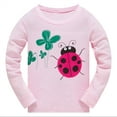 thumbnail image 2 of Girls Pajamas Sets Long Sleeve Ladybug Rainbow Pajamas 100% Cotton Kids Clothes Toddler Sleepwear 5T, 2 of 7