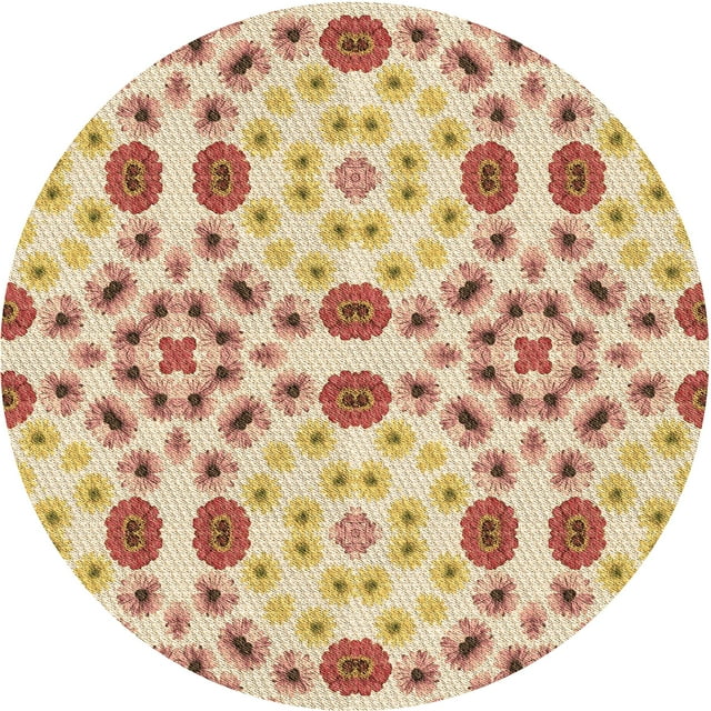 Ahgly Company Tapis Carrés d'Intérieur Lavables en Machine, Surface d'Or Brun Transitionnel, Carré de 3'