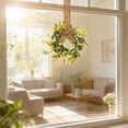 thumbnail image 6 of Yellow Bloom And Eucalyptus Wreath, Spring Summer Flower Door Hanger, Artificial Bloom Wreath for Wedding Decoration, Front Door Seasonal Decor, Home Wall Window Ornament, Small Flower Wreath *1, 6 of 9