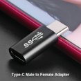 thumbnail image 4 of Adaptador USB tipo C a USB tipo C 10Gbps 100W PD Convertidor macho a hembra, 4 of 9