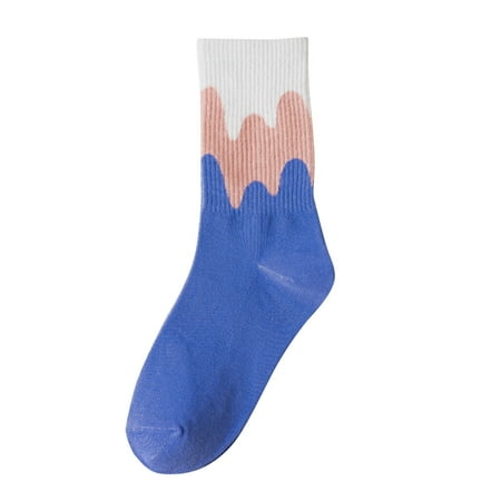 

NECHOLOGY Young Girl Gift Women Autumn And Winter Socks In The Tube Socks Street Wave Striped Print Keep Socks Together Socks I One Size
