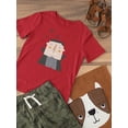thumbnail image 3 of Cute Funny Vampire Relax T - Toddler T-Shirt, Red, 3 of 4