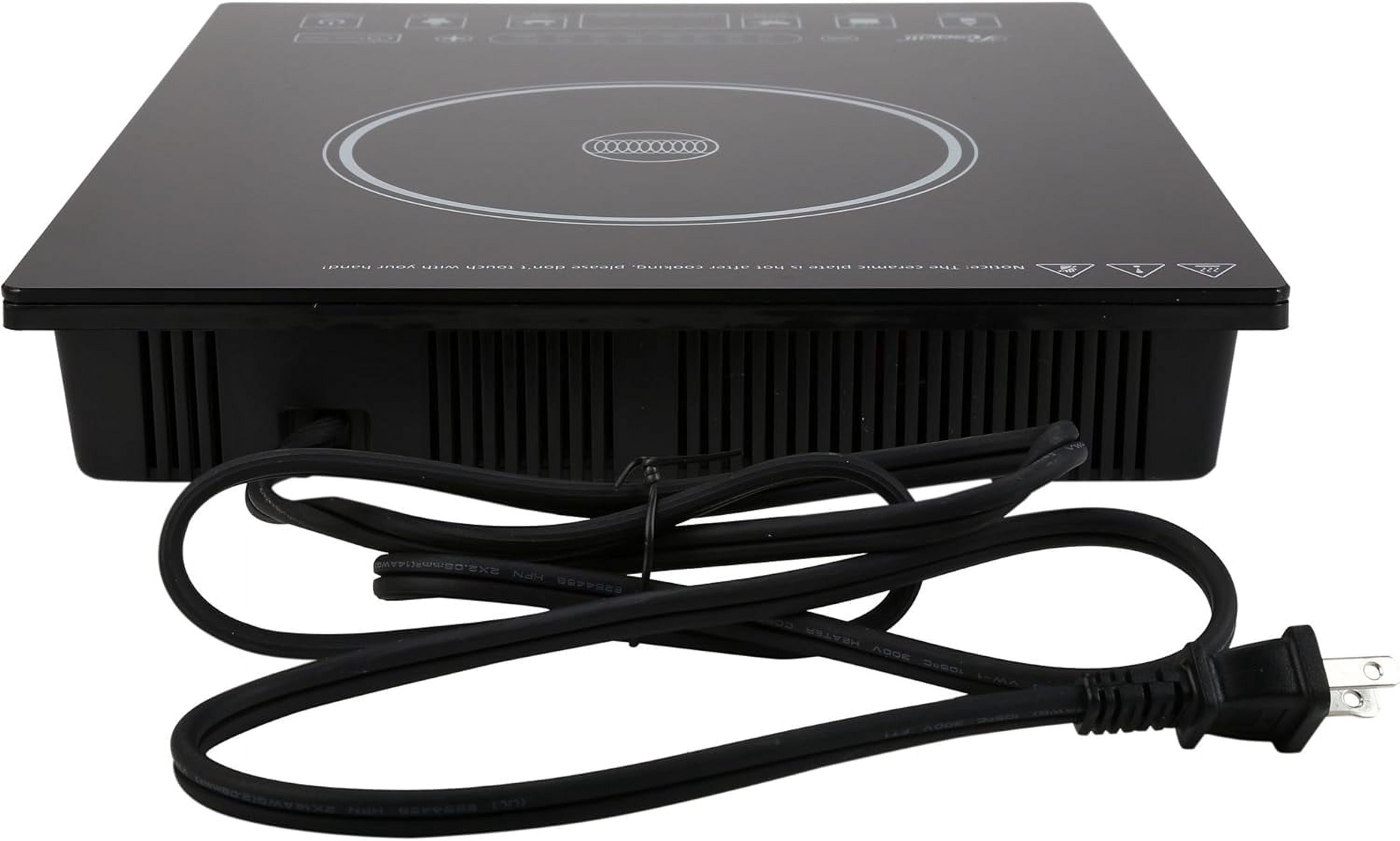 1800 Watt Induction Cooktop, 5 Pre-Programmed Electric Induction Cooker Burner with 10 inch 3.5 QT 18-8 Stainless Steel Pot, Model RHAI-15001