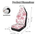 thumbnail image 6 of Chririnla Pink Peony Floral Print Front Seat Covers for Automobile, Easy to Install Waterproof Stretchy Polyester Fabric Automotive Seat Covers, 6 of 12