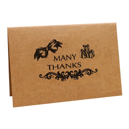 10Pcs of Nostalgic Retro Art Kraft Paper Thank-You Cards ...