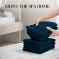 thumbnail image 4 of RIVERSIDE 12 Pack Cotton Face Towels 12x12 Ultra Soft & Absorbent Wash Cloths for Gym and Spa - Dark Blue, 4 of 9