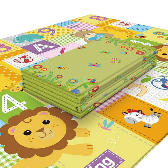 Baby Play Mat Foldable Baby Crawling Pad Reversible Thickening Children Floor Gym Mat Non-Slip Large Playmat BPA Free