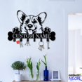 thumbnail image 4 of Handmadetneonsign Corgi Dog Coat Rack Wall Hanger, Dog Metal Wall Hooks, Corgi Dog Keys Holder Home Decor 82934, 4 of 5
