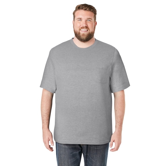 KingSize Men's Big & Tall Shrink-Less Lightweight Pocket Crewneck T-Shirt