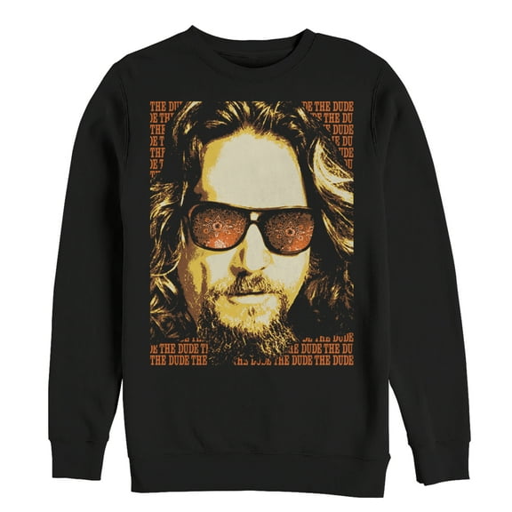 Men's The Big Lebowski The Dude Text Poster Sweatshirt Black Medium