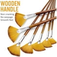 thumbnail image 5 of Casewin Artist Fan Paint Brushes Set 9pcs - Soft Anti-Shedding Nylon Hair Wood Long Handle Paint Brush Set for Acrylic Watercolor Oil Gouche Painting, 5 of 8