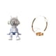 thumbnail image 1 of Figura de escritorio,Estante con estatua de astronauta para decoración de oficina y hogar,Portabotellas de vino,Soporte para botellas de vino,soporte para botellas de vino,estante de, 1 of 8
