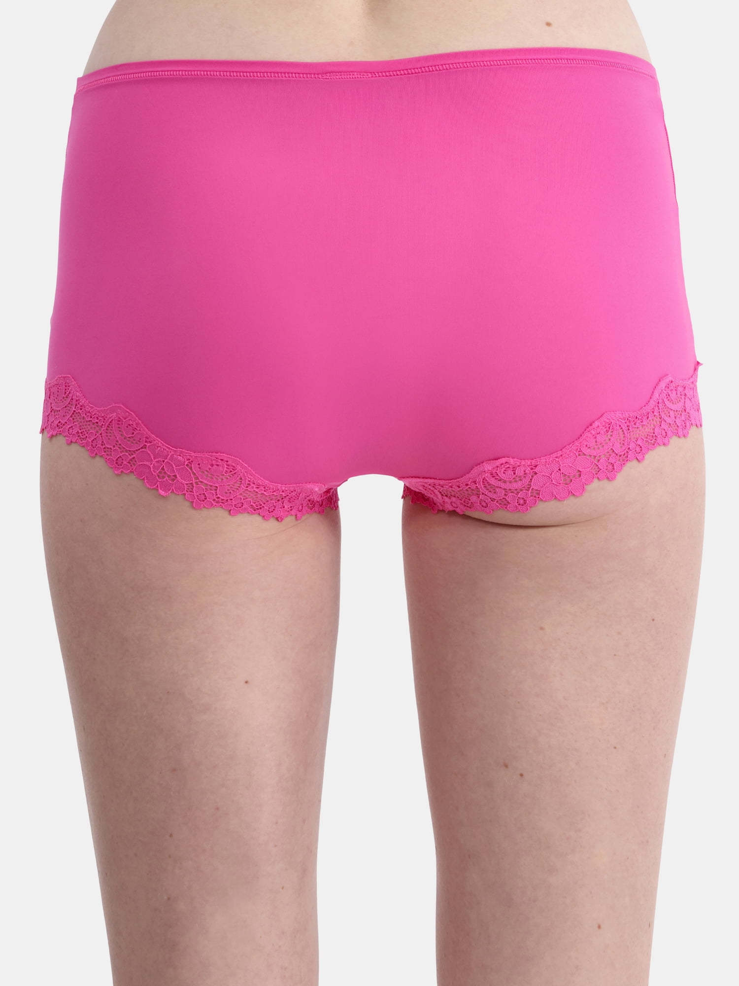 No Boundaries Body Base Boyshort Panties with Lace, Women's