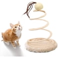 thumbnail image 1 of Interactive Cat Toy, Cat Plush Toy with Spiral Spring Plate and Funny Ball or Mouse Interactive Stainless Steel Spring Rotating Cat Creative Toy to Kill time and Keep Fit(Ball), 1 of 7