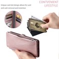 thumbnail image 5 of ELEHOLD for Moto G Power 5G 2024 Case,  Full Body Protection Crossbody Flip Zipper Credit Card Slot Wallet Case Kickstand Shockproof Leather Case with Shoulder Strap and Wrist Strap, Rosegold, 5 of 11