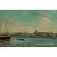 thumbnail image 2 of Stanisław Chlebowski 14x11 Black Ornate Wood Framed Double Matted Museum Art Print Titled: Panorama of Istanbul (Between 1864 and 1876), 2 of 5