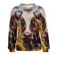 thumbnail image 7 of Farm Cows Womens Oversized Sweatshirts Hoodies Crewneck Casual Tops Comfy FallWinter Clothes 2024, 7 of 7