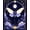 Navy Blue Purple Gold, Pattern 12, variant on ODIKA 8'x10' Washable Area Rug Witchy Floral Gothic Moth Design With Botanical Vine Symmetry Accents for Dining Room, Large Office, Lounge, Non-Slip Chair-Friendly Mat