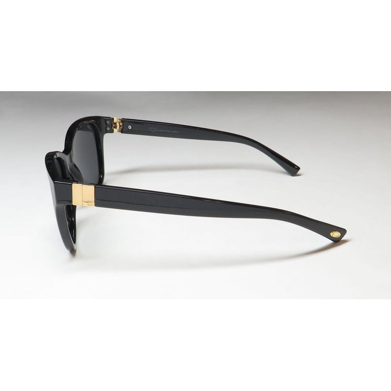 Oscar de la Renta Black 100% UV/UVB Polarized Round Sunglasses Gold Temple Oscar de la Renta - Oscar 1289 Sunglasses for Women – ModaFrames main image 3