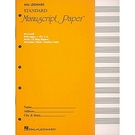 Standard Manuscript Paper: Yellow Cover