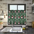 thumbnail image 4 of Yayeee Kitchen Curtains Tier Pair Light Filtering 27"x24" Rod Pocket Short Cafe Window Panel, Christmas Hats, 4 of 7