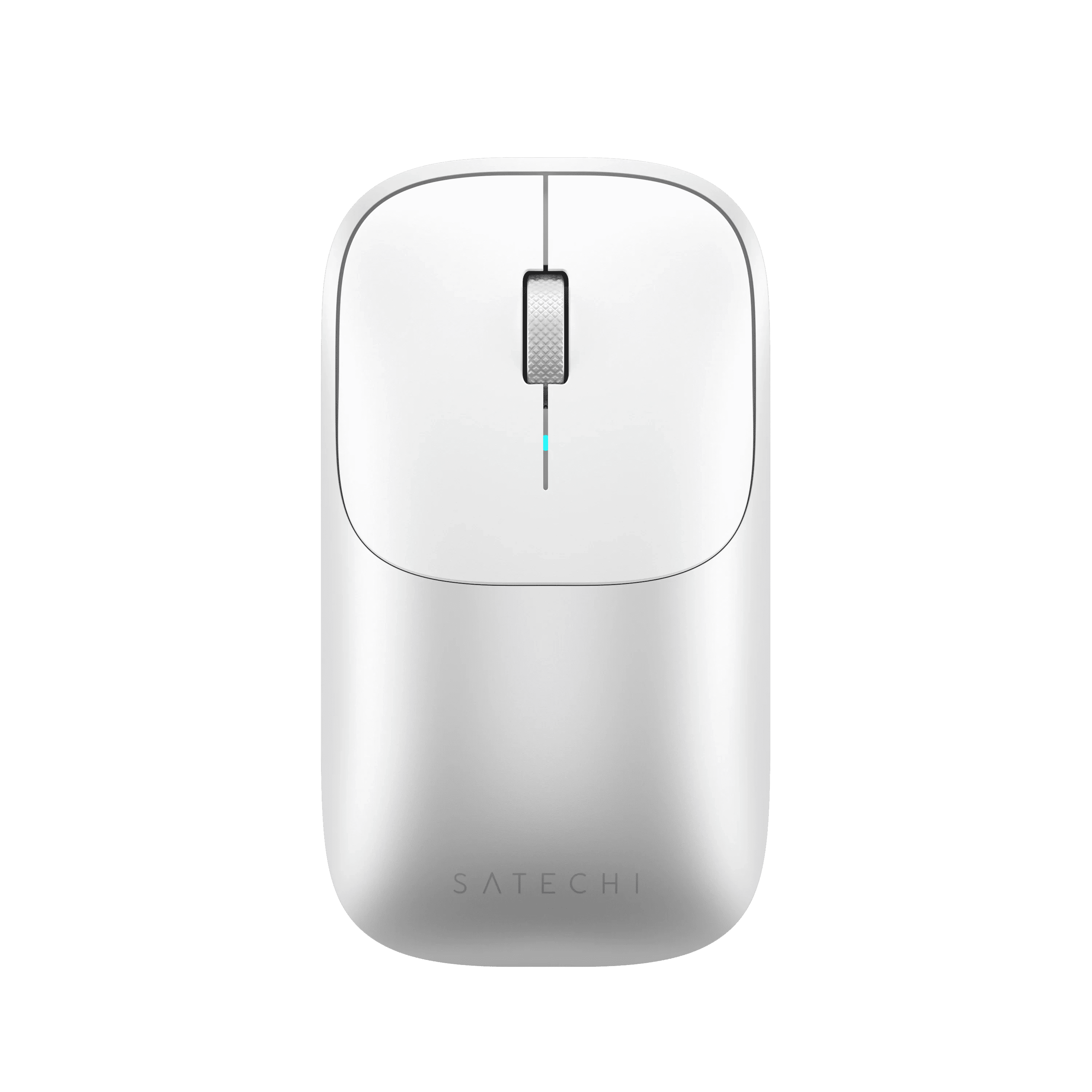 Satechi Slim EX Wireless Mouse, Multi-Device Bluetooth & 2.4GHz Connection for macOS, Windows, iPadOS, and Android, Silent Clicks, Anodized Aluminum Shell, USB-C Rechargeable Battery - Silver