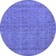 thumbnail image 1 of Ahgly Company Machine Washable Indoor Round Persian Blue Bohemian Area Rugs, 3' Round, 1 of 4