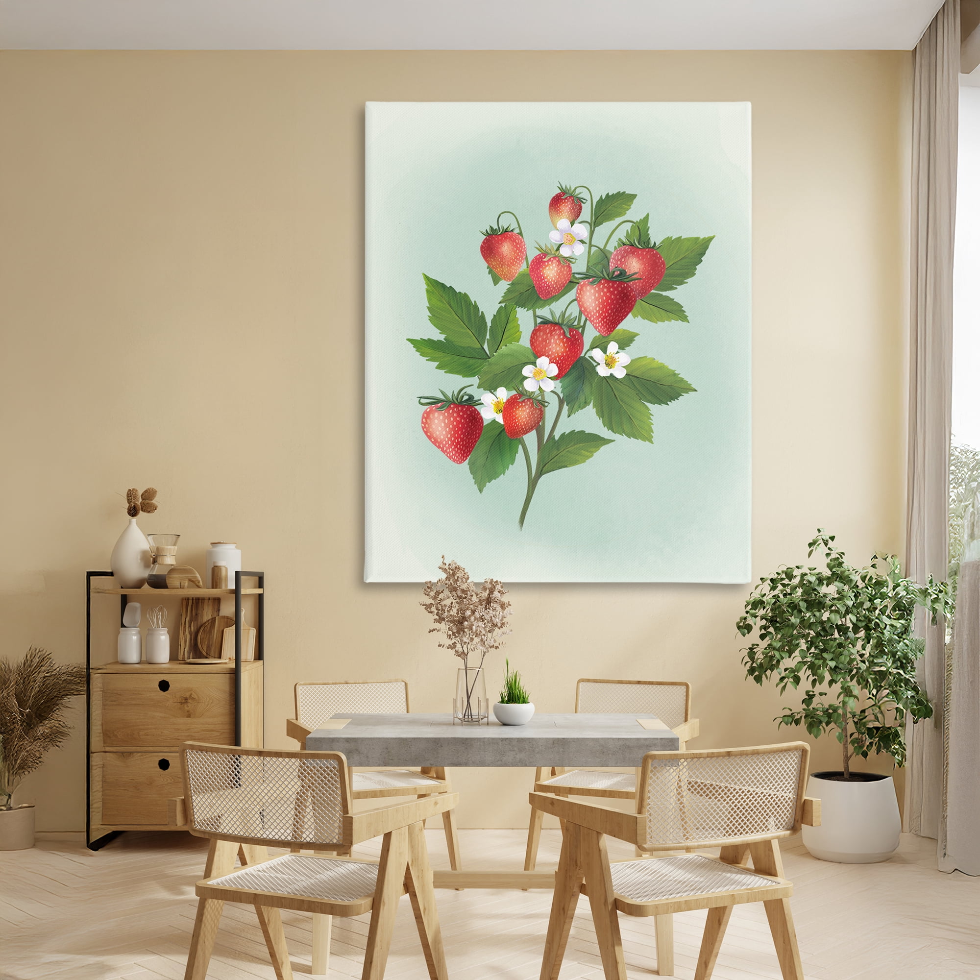 Stupell Industries Vintage Strawberry Bundle Canvas Wall Art, design by Diane Neukirch