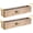 Natural W/ Handle, variant on Wooden Planter Box l Rustic Barn Whitewash with Plastic Liner l Garden Decor l Restaurant and Wedding Decorations (6x6 Set of 2, Whitewash)