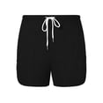 thumbnail image 2 of Dolphin Shorts Women Drawstring Summer Lounge Workout Sports Mini Shorts Booty Athletic Gym Sweatshorts (S, Black), 2 of 7