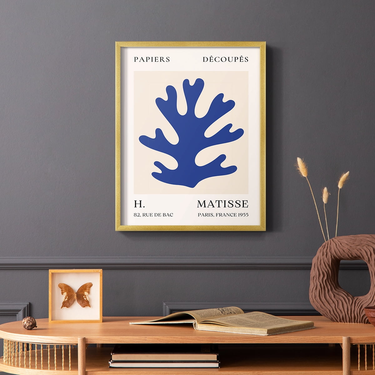 Matisse CLVII Framed Print in Gold Solid Wood 8 x 10 Framed Print