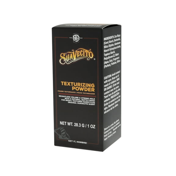 Suavecito Texturizing and Volumizing Hair Styling Powder with Shine Free Matte Finish and Strong Hold - No Mess, Oil Absorbing, Long Lasting - 1 oz