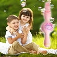 thumbnail image 7 of Bubble Machine Magic Wand, DELESYS Childhood Machine Elastic Stick Charging Set+3 Special Liquid+3 Atomizing Tool+2 Gloves 210ml, 7 of 7