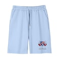 thumbnail image 5 of Summer 2 Piece Set For Kids Crew Neck Short Sleeve Tees Elastic Waist Shorts July 4th Print Casual Comfy Comfy (13 Years, Light Blue), 5 of 9