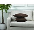 thumbnail image 6 of 3S Brother's Solid Cushion Cover Super Soft & Cozy Home Décor Throw Pillow Case for Chair Couch Bedroom & Livingroom Décor Pillowcase with Invisible Zipper Set of 2 Pieces - Brown 20"x20" Each, 6 of 8