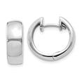 thumbnail image 1 of 14K White Gold Hinged Hoop Earrings, 1 of 2