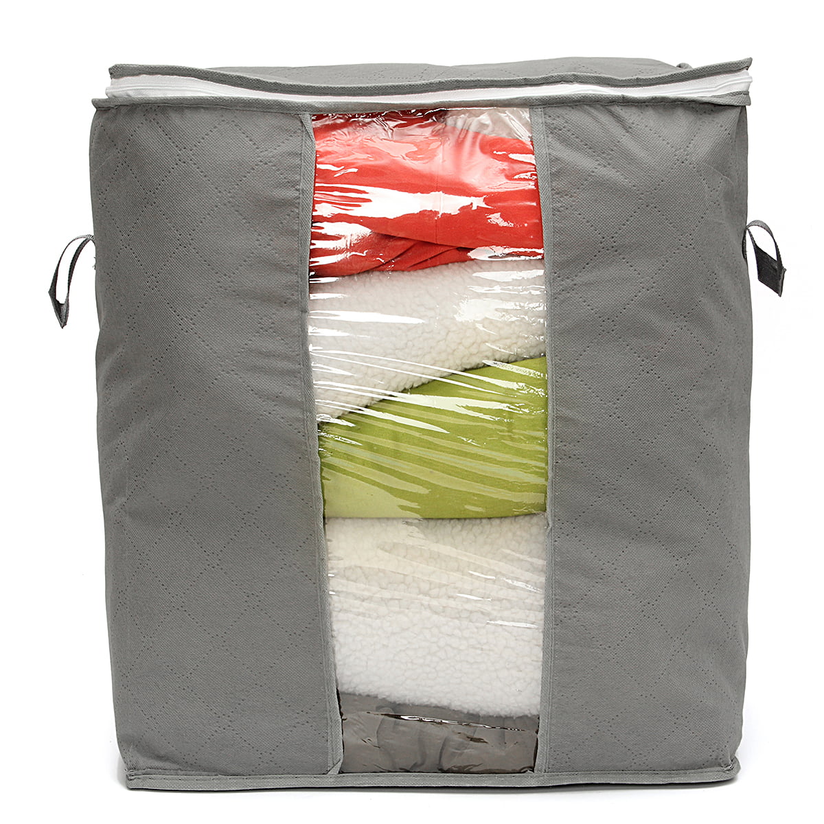 Socks Clothes Blanket Storage Bag Charcoal Bamboo Organizer Foldable Zipper Box 