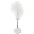 thumbnail image 1 of Plume Blanche avec Base Décorative Support Mariage Réunion Bureau, 1 of 8