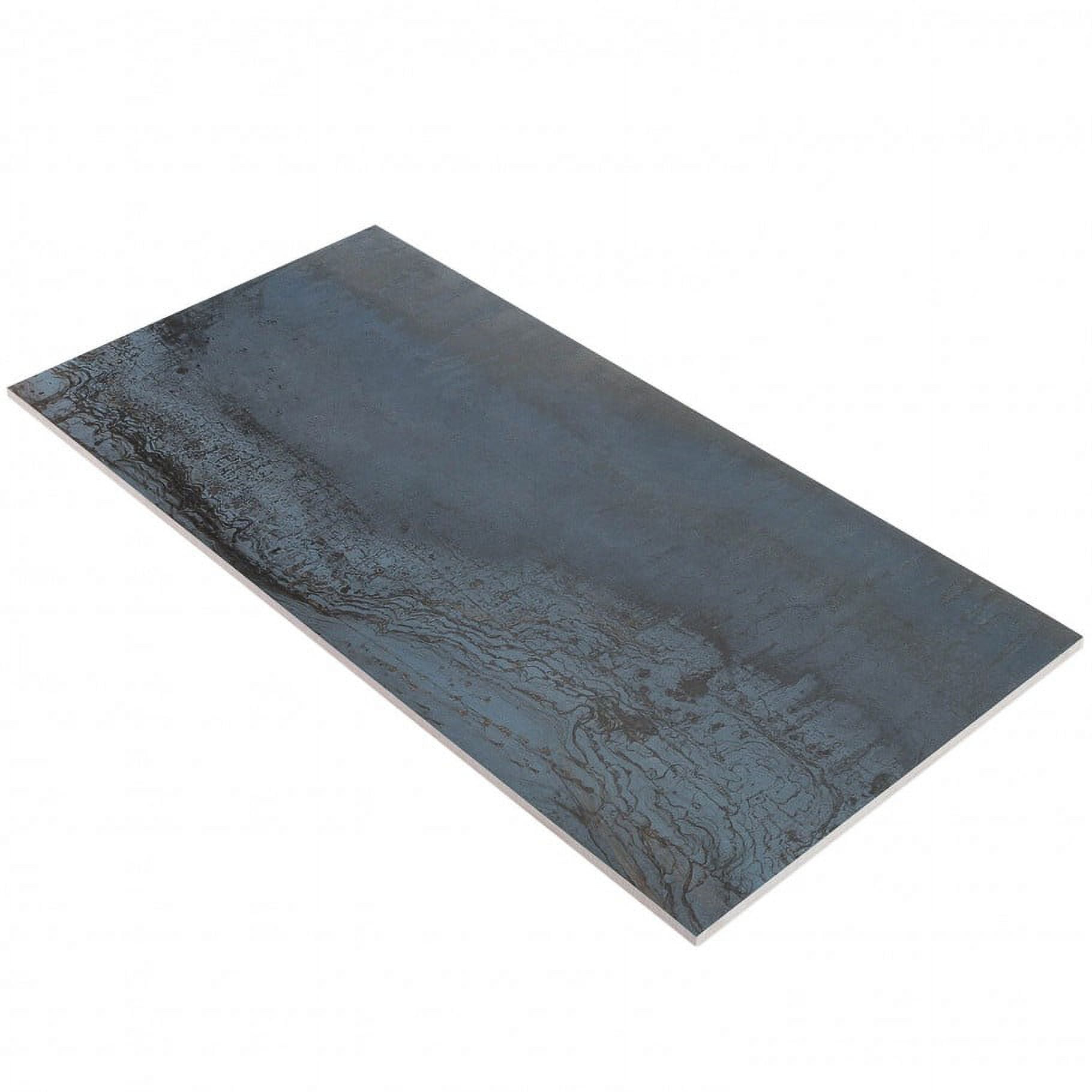 Bond Tile Alloy Steel Blue 12 in. x 24 in. Matte Porcelain Tile (8 Pieces 15.49 Sq. Ft. / Box)
