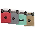 thumbnail image 3 of Contemporary Home Living Blue and Black Bone Embroidered Rectangular Pet Towel 44" x 27.5", 3 of 5