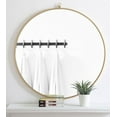 thumbnail image 2 of Metal frame Round Mirror with decorative hook 36 inch Brass finish, 2 of 2