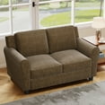 thumbnail image 5 of Ebello Modern Loveseat Sofa, 2-Seater Upholstered Sofa Couch with Thick Cushions for Living Room and Bedroom, Brown, 5 of 7