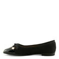 thumbnail image 2 of Patrizia Ainosa Women’s Faux Leather and Bouclé Ballet Flats with Bow Detail, 2 of 7