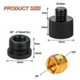 thumbnail image 2 of 12 Pieces Mic Thread Adapter Set Mic Stand Adapter 5/8 Female To 3/8 Male And 3/8 Female To 5/8 Mal, 2 of 5