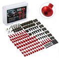 thumbnail image 2 of Dalazy 10 Pieces Motorcycle Bolts Set Aluminum Alloy Universal Motorbike Screws Nuts Body Modification Replacement Maintenance Red, 2 of 8