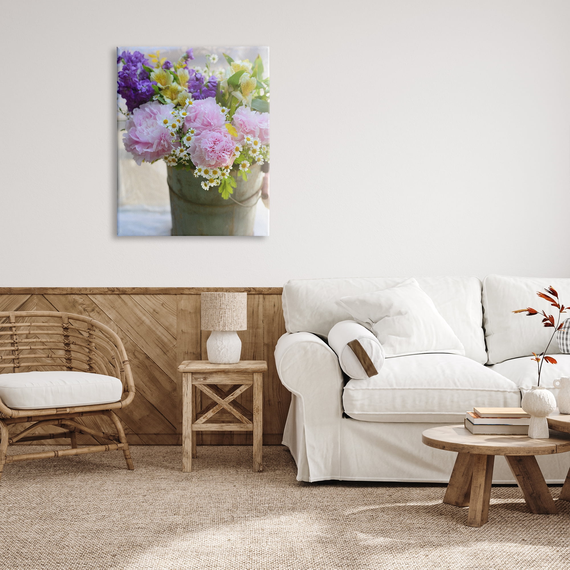Stupell Industries Farmhouse Spring Blossoms Botanical & Floral Photography Gallery Wrapped Canvas Art Print Wall Art, 30 x 40