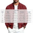 thumbnail image 6 of FRSASU Men's Faux Suede Bomber Jacket Zip‑Up Ribbed Collar Casual Lightweight Outerwear with Side Pockets Red, 6 of 9
