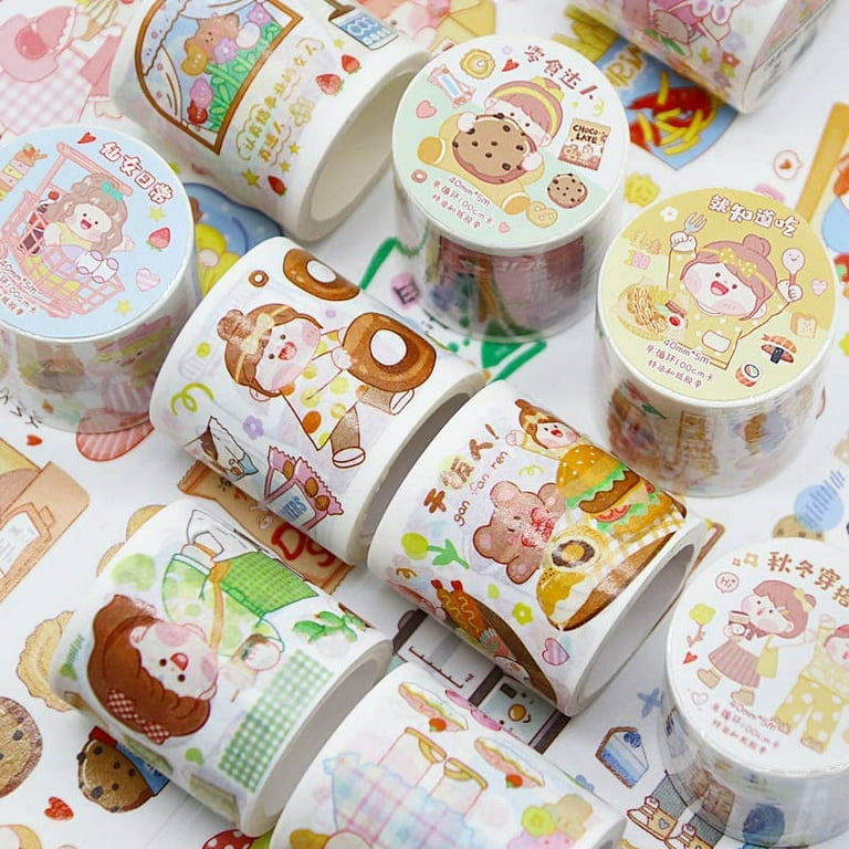 Kawaii Washi Tape Set - Cute Washi Paper Masking Tape Set, DIY Decorative  Sticker for Journaling, Scrapbooking, Crafts, School Stationary Stuffs for