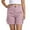 Pink, variant on Bermuda Shorts for Women Casual Solid Color Cargo Elastic Waistband Comfort Summer Flowy Shorts with Pockets S-2XL